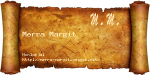 Merra Margit névjegykártya